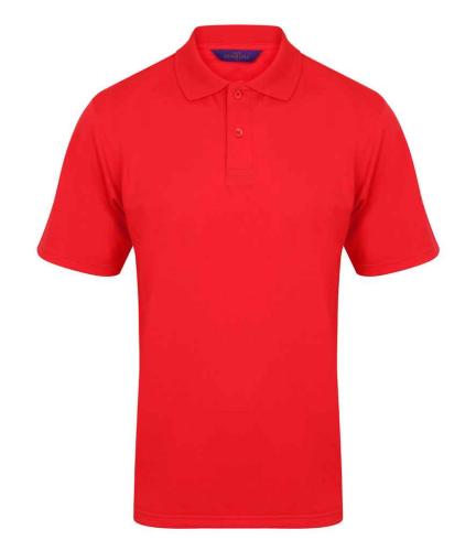 Henbury Coolplus� Wicking Piqu� Polo Shirt - RED - 3XL